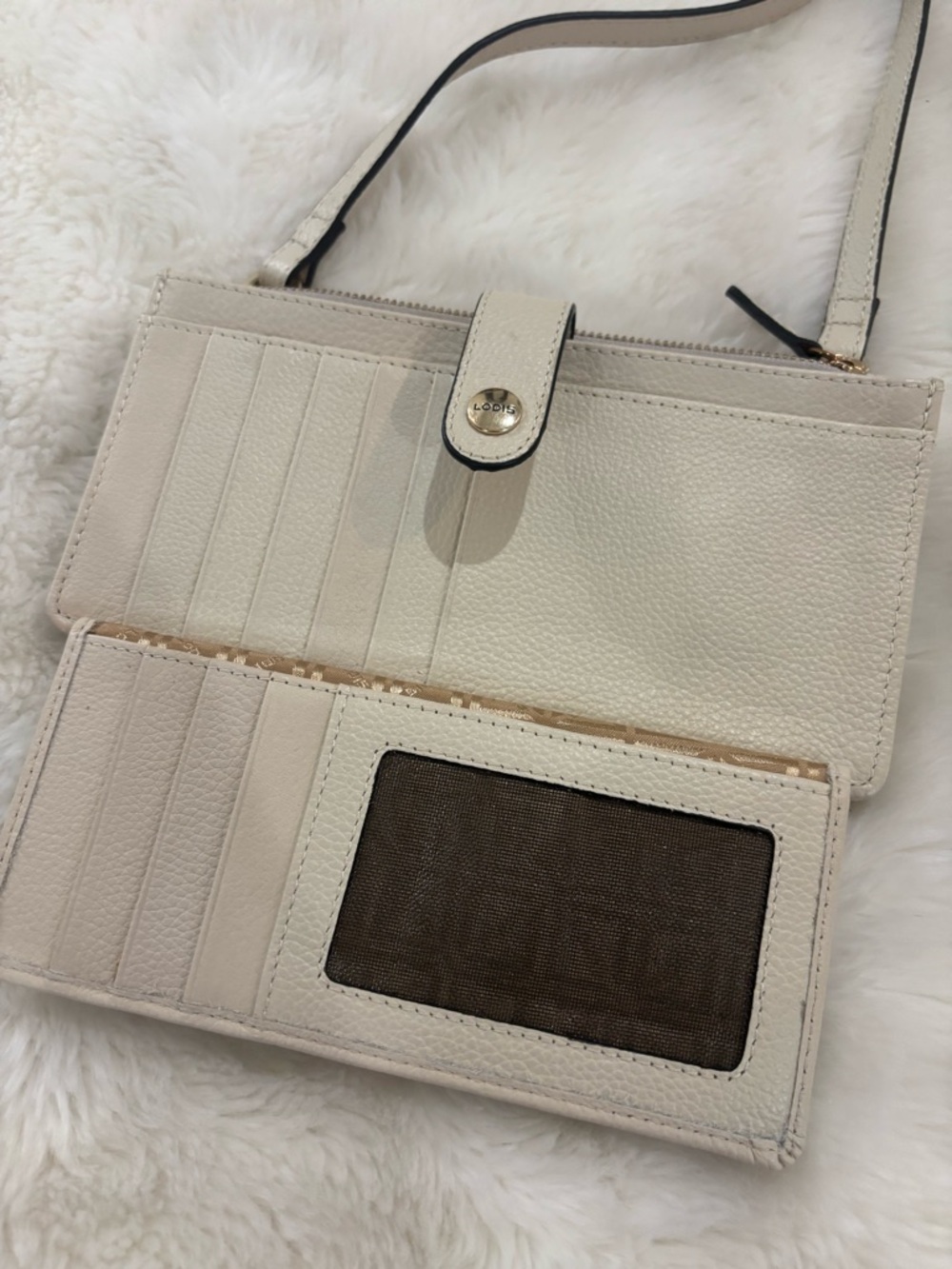 LODIS leather Crossbody Wallet Purse - Picture 3 of 9